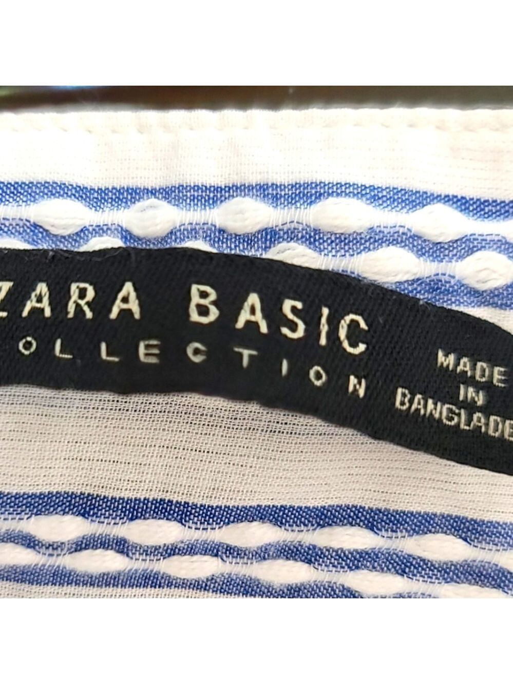 BRAND NEW! Zara Basic Collection Striped Colar Shirt Size XS - Picture 13 of 15